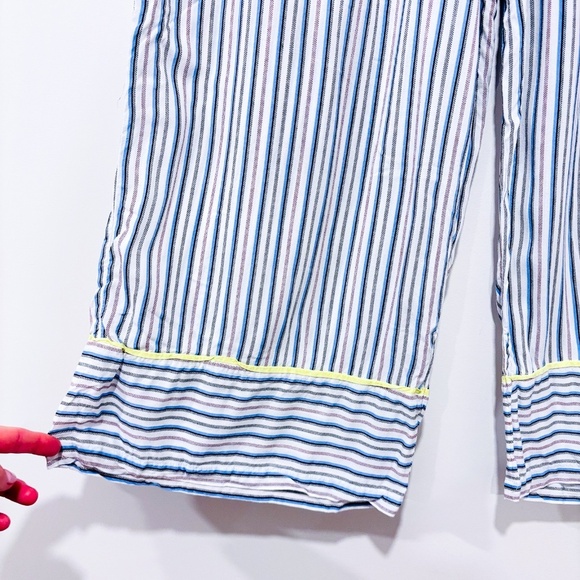 DKNYC Wide blue and white striped pajama pants * - Picture 4 of 5